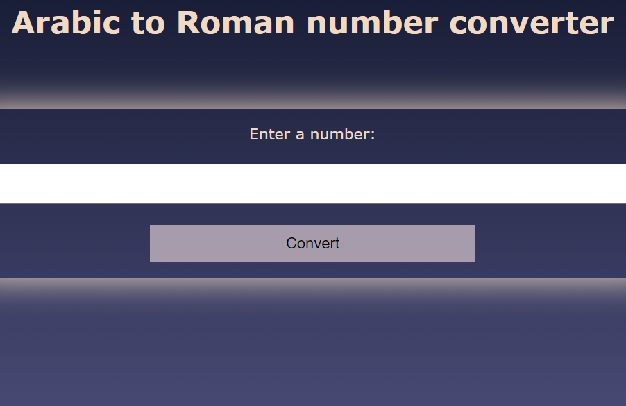 picture of a arabic to roman converter