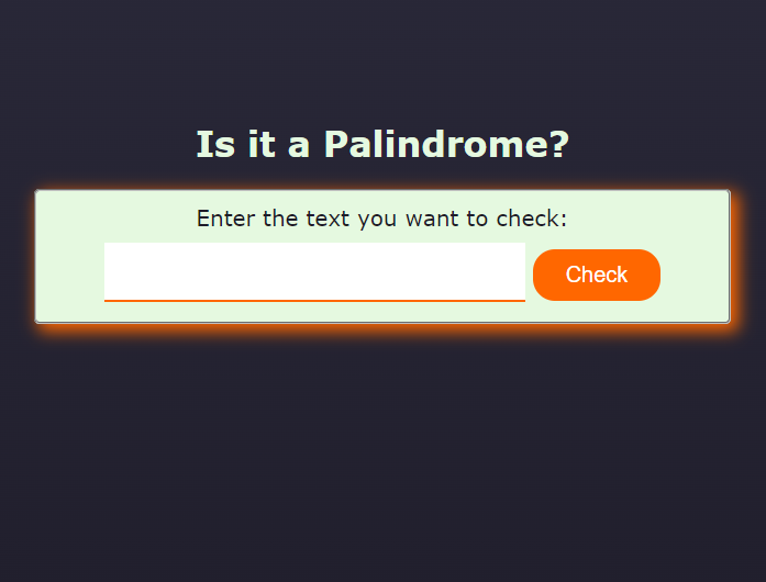 picture of a palindrome checker