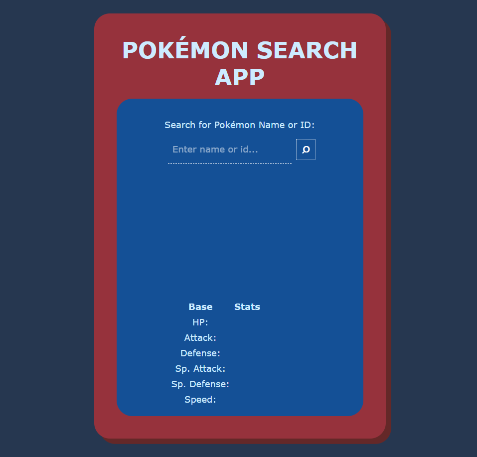 picture of my pokémon search app